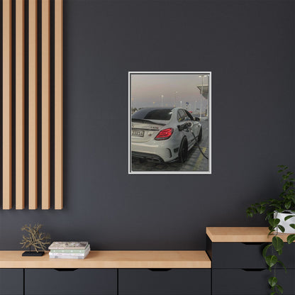 Mercedes C63 Sedan on Gas Station Canvas