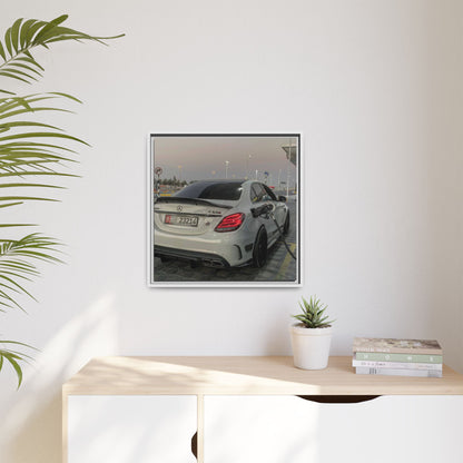 Mercedes C63 Sedan on Gas Station Canvas