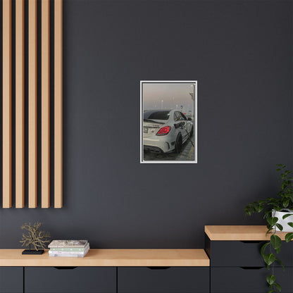 Mercedes C63 Sedan on Gas Station Canvas