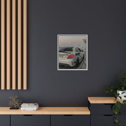 Mercedes C63 Sedan on Gas Station Canvas