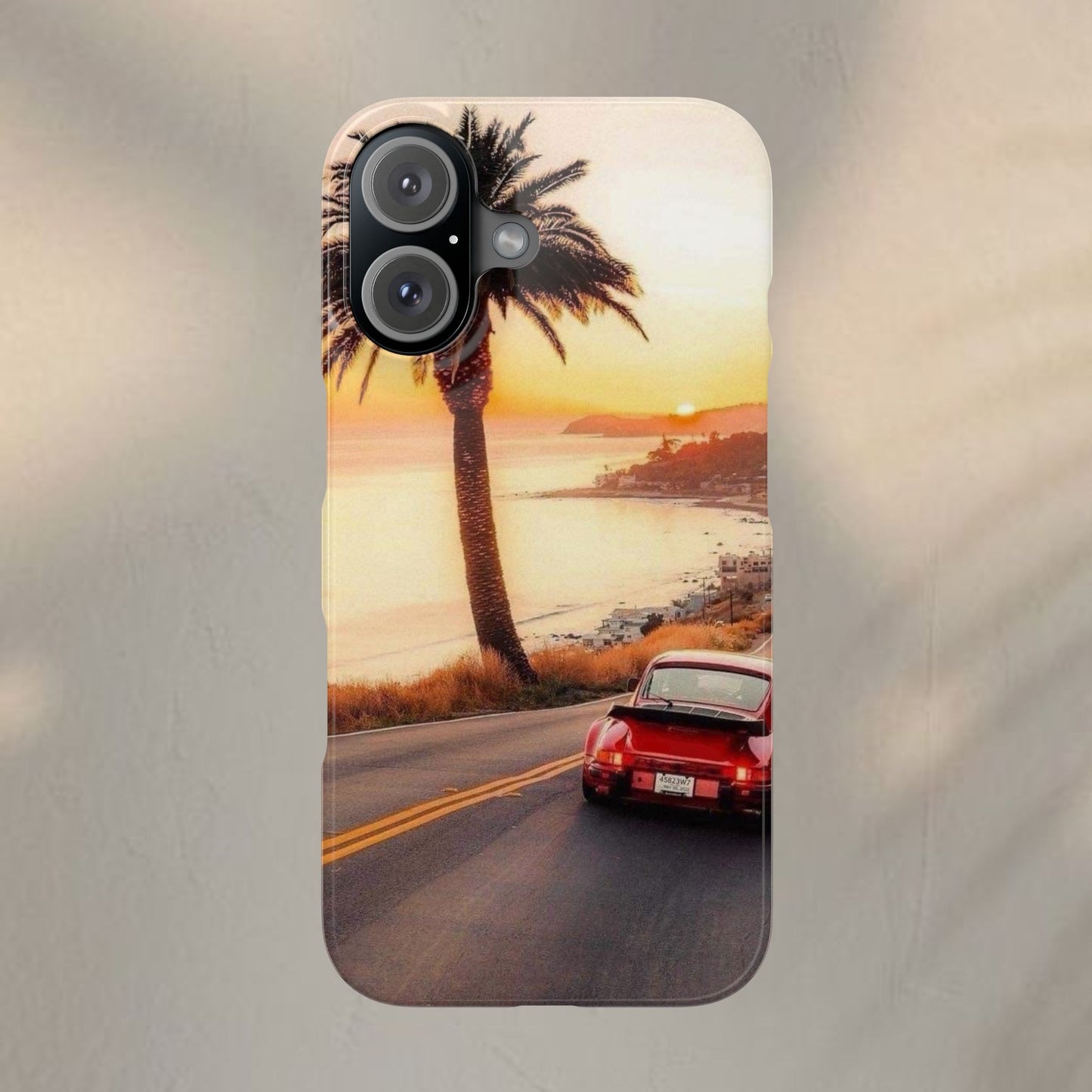 Red Porsche in Sunset Case