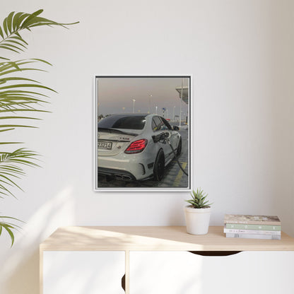 Mercedes C63 Sedan on Gas Station Canvas