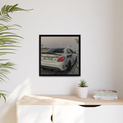 Mercedes C63 Sedan on Gas Station Canvas