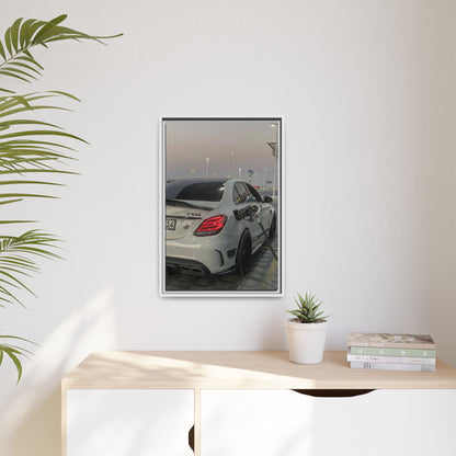 Mercedes C63 Sedan on Gas Station Canvas