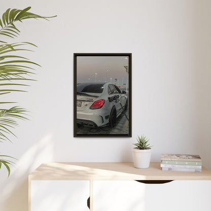 Mercedes C63 Sedan on Gas Station Canvas