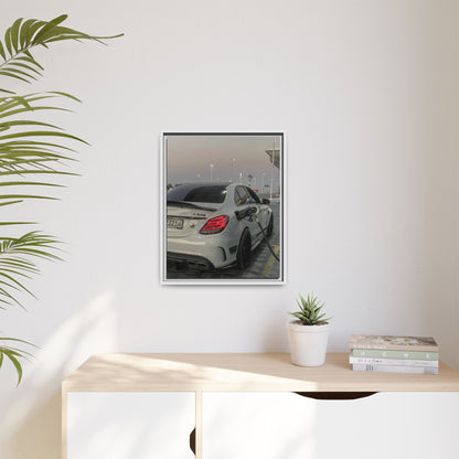 Mercedes C63 Sedan on Gas Station Canvas